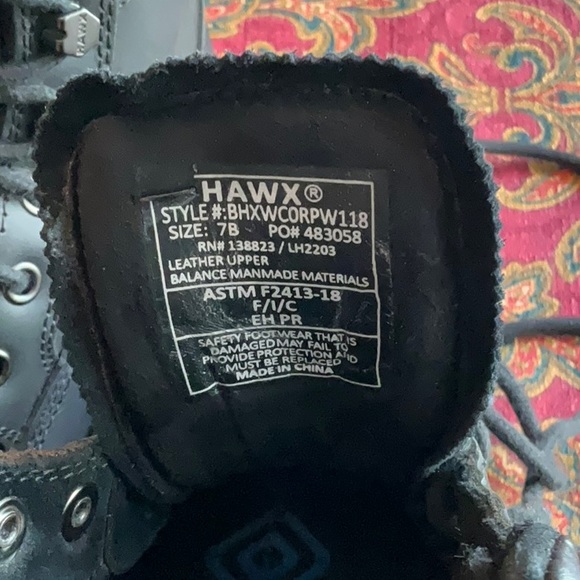 EUC BOOT BARN HAWX COMP TOE UNISEX WORK BOOTS 7 MENS 8.5 WOMENS - Picture 3 of 5